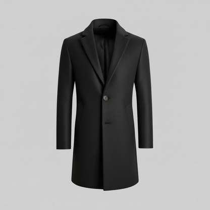 Cappotto Elegante Nero da Uomo | Cappotto Invernale Lungo
