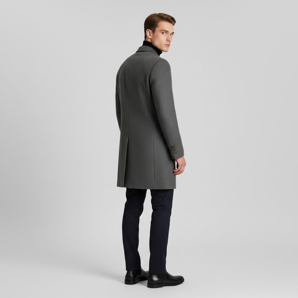 Cappotto Elegante Nero da Uomo | Cappotto Invernale Lungo
