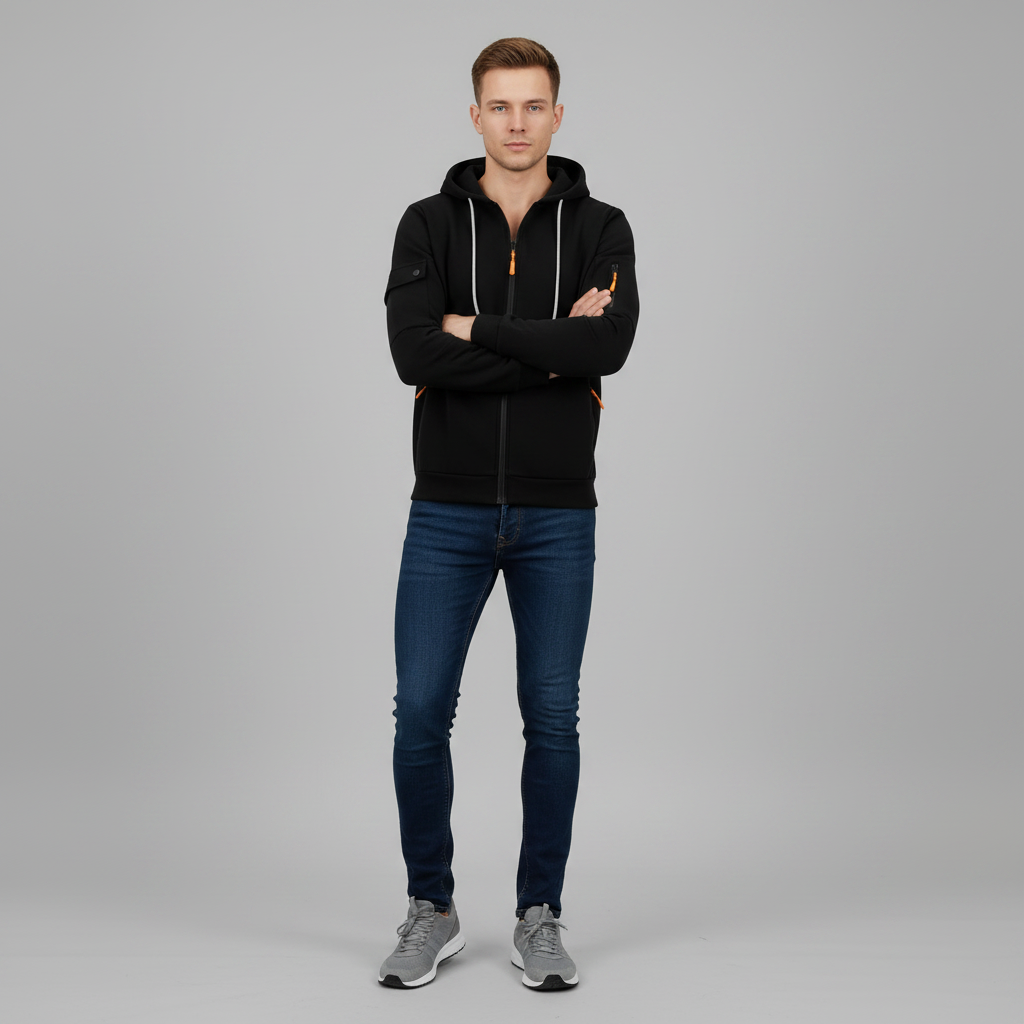 Felpa con Cappuccio da Uomo | Felpa Casual con Zip