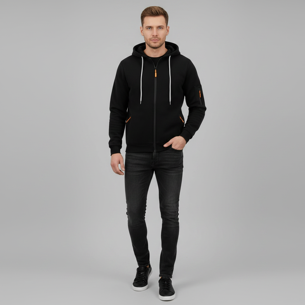 Felpa con Cappuccio da Uomo | Felpa Casual con Zip