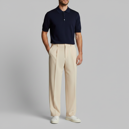 Pantaloni a Pieghe Uomo | Pantaloni Formali Dritti