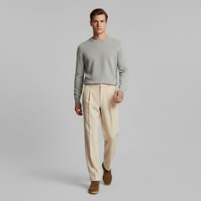 Pantaloni a Pieghe Uomo | Pantaloni Formali Dritti
