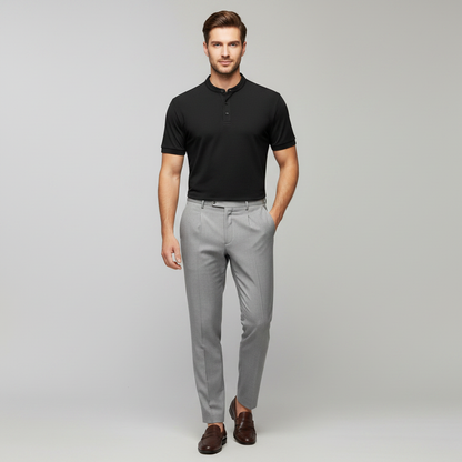 Polo Manica Lunga Uomo Elegante | Stile Casual Bianco