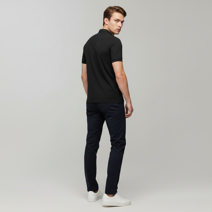 Polo Manica Lunga Uomo Elegante | Stile Casual Bianco