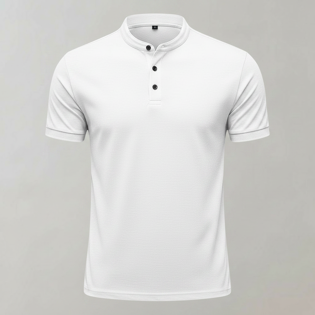 Polo Manica Lunga Uomo Elegante | Stile Casual Bianco