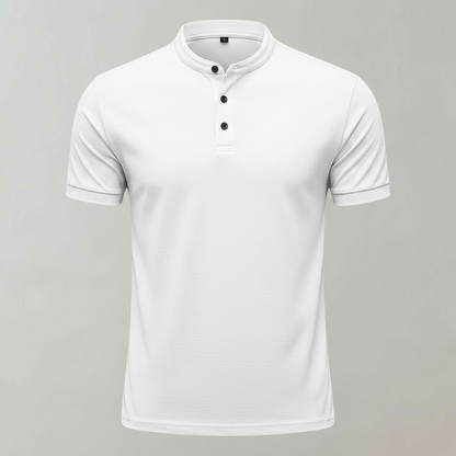 Polo Manica Lunga Uomo Elegante | Stile Casual Bianco