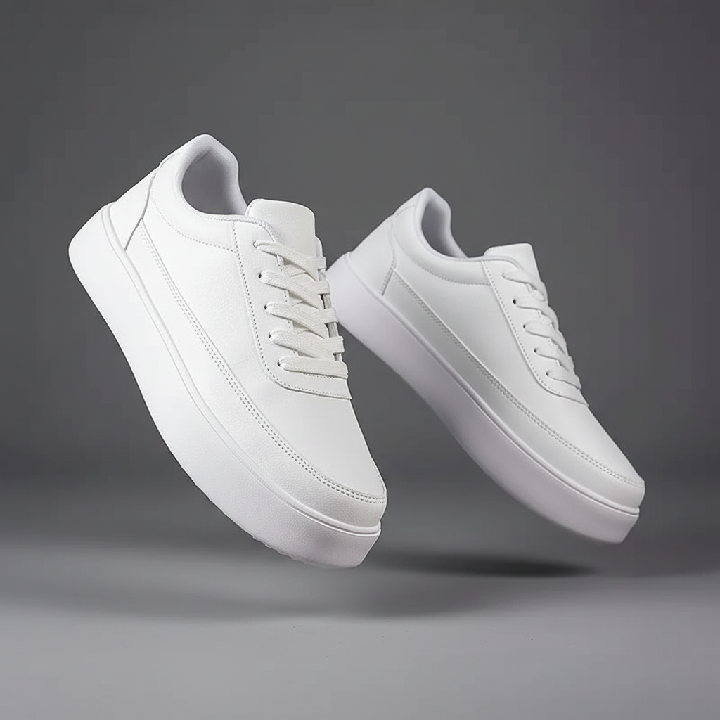 Sneakers Bianche con Plateau | Scarpe da Ginnastica Uomo