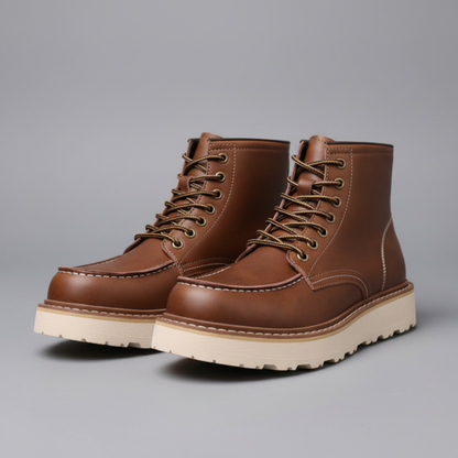 Stivaletti Uomo Uriel in Pelle | Stivaletto Stringato Comfort