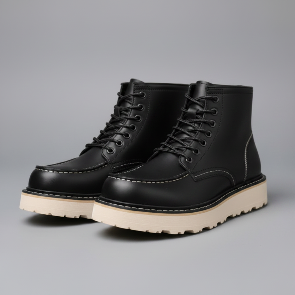 Stivaletti Uomo Uriel in Pelle | Stivaletto Stringato Comfort