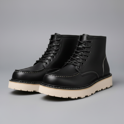 Stivaletti Uomo Uriel in Pelle | Stivaletto Stringato Comfort